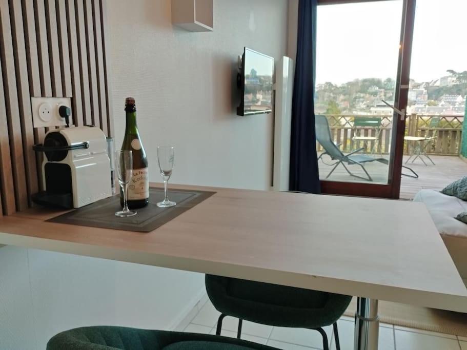 Studio Vue Mer - Plage De Trestraou Перос-Гирек Екстериор снимка